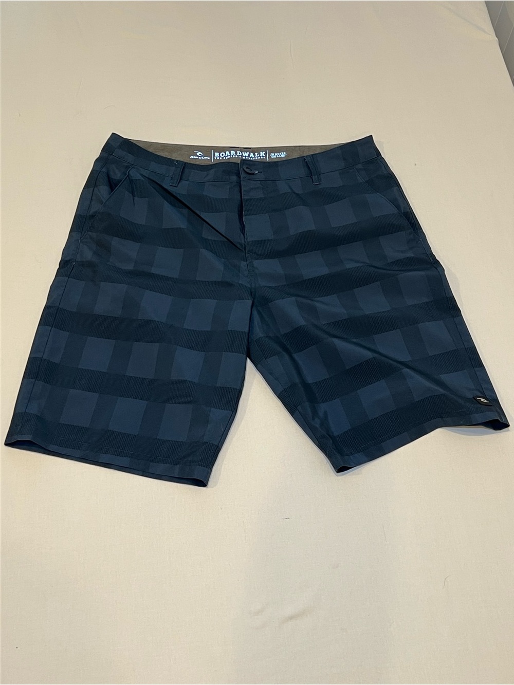 Rip Curl Men's Navy Checkerboard Flat Front Shorts